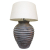Lampa ceramiczna prążkowana Rustykalna z abażurem 90cm
